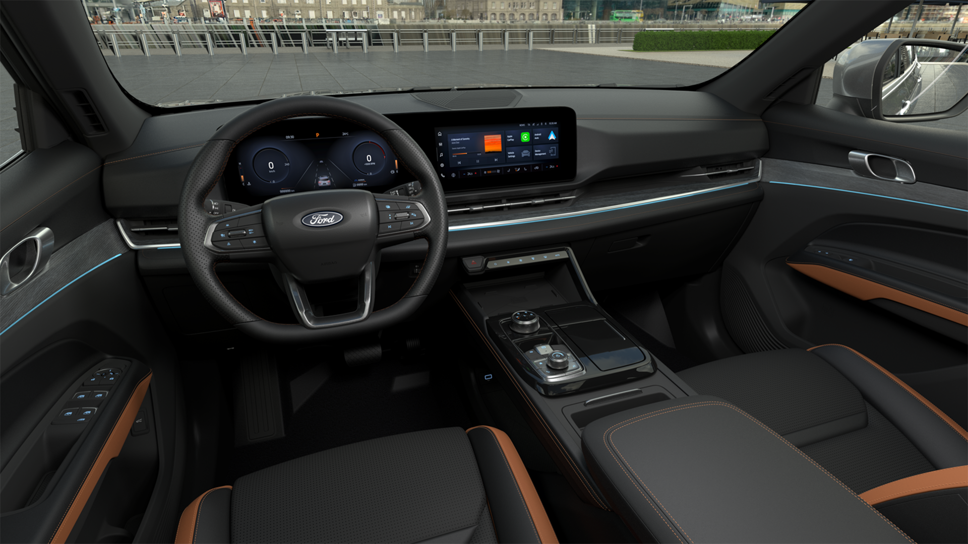Khoang nội thất Ford Territory 2025 thiết kế bắt mắt và được bổ sung nhiều tính năng, công nghệ.