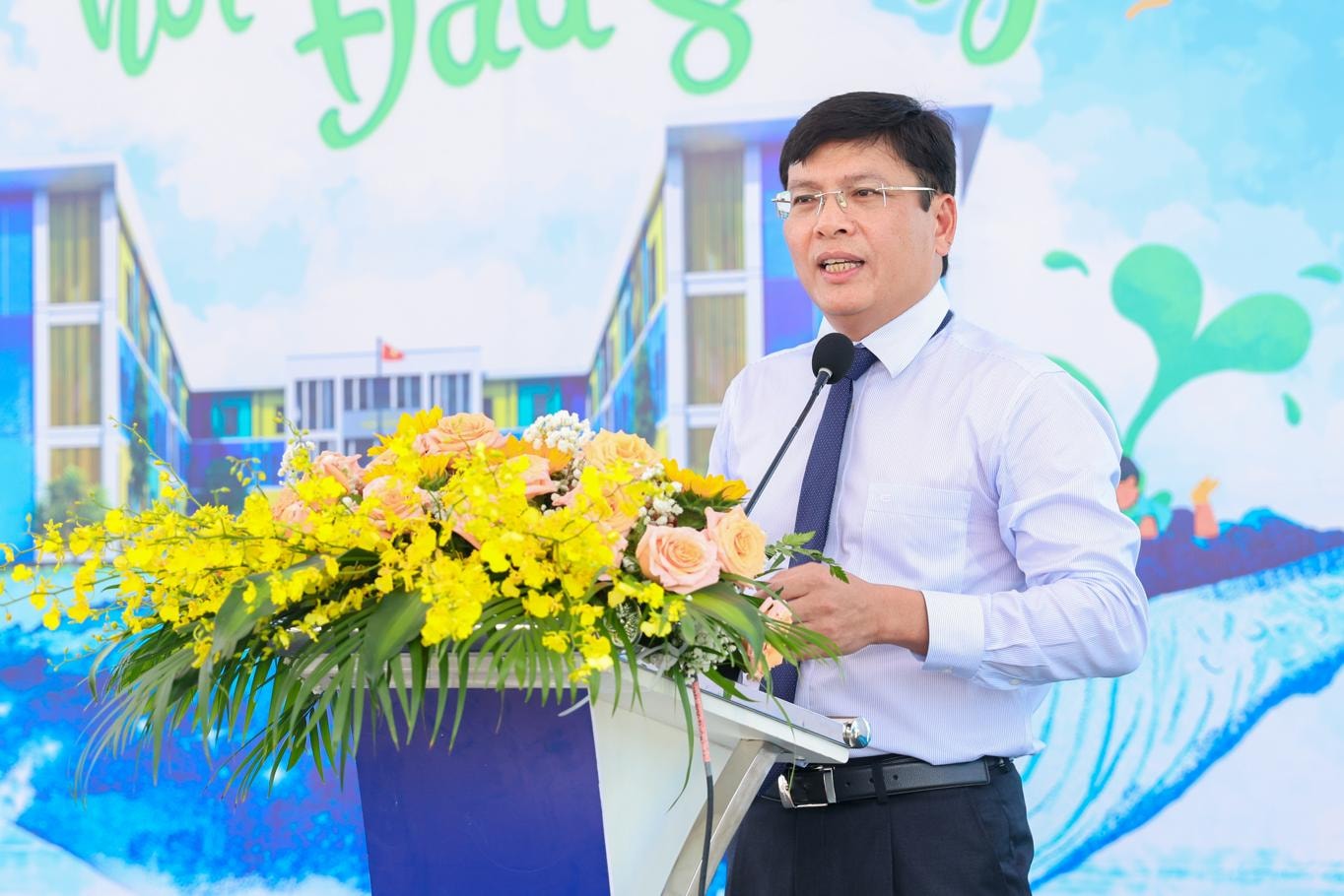 Giám đốc Thép Hòa Phát Dung Quất Mai Văn Hà phát biểu