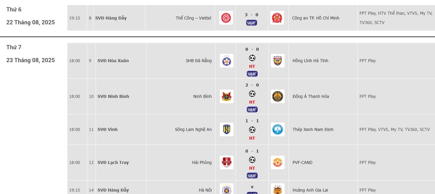 Vong 2 V.League
