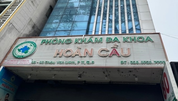Phòng khám đa khoa Hoàn Cầu. Ảnh: Sở Y tế TP HCM