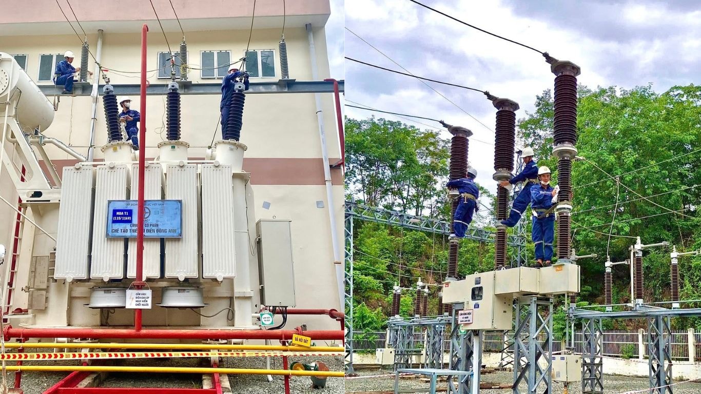 4. Nhà máy Thủy điện Bắc Bình thực hiện bảo công tác tiểu tu, bảo trì trạm biến áp