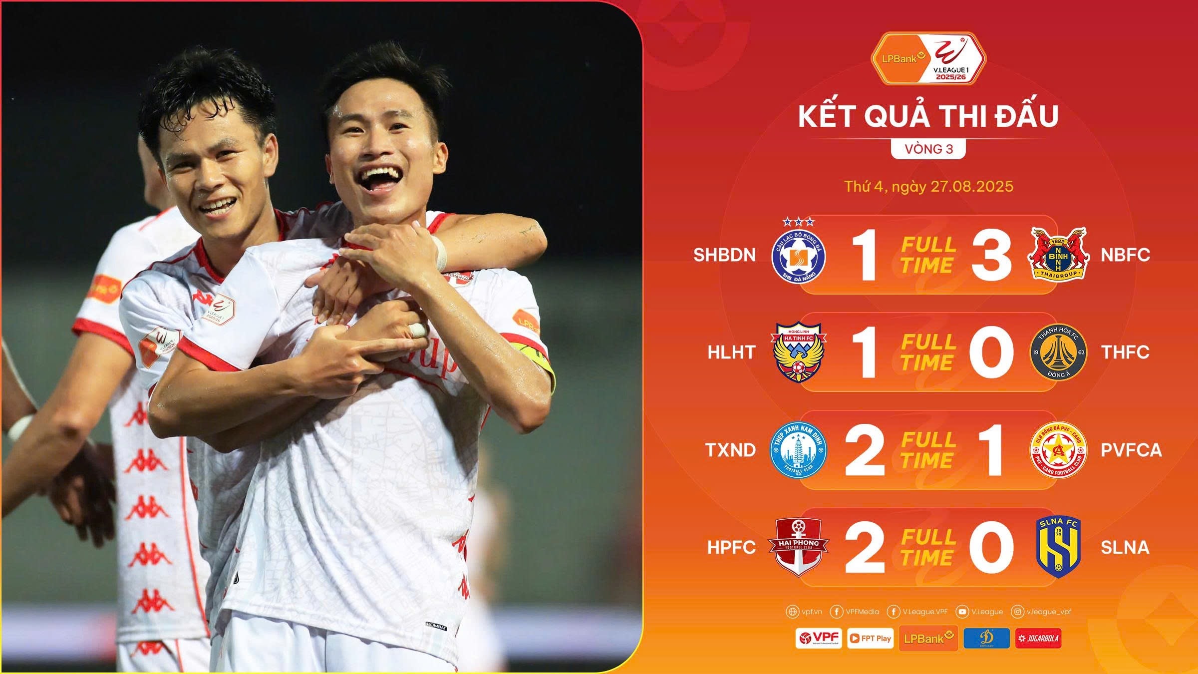 Ket qua vong 3 V.League