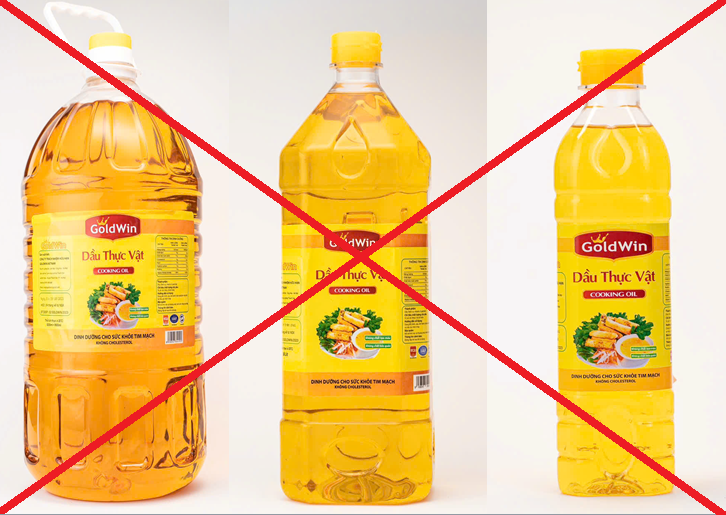 Dầu ă giả, kém chất lượng nhãn hiệu Goldwin Cooking Oil