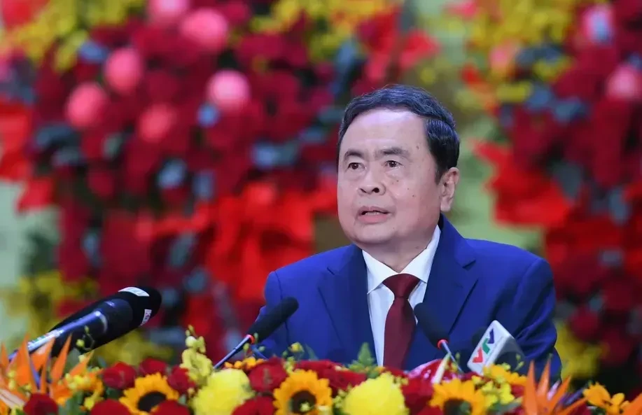 Chủ tịch Quốc hội Trần Thanh Mẫn phát biểu tại đại hội.