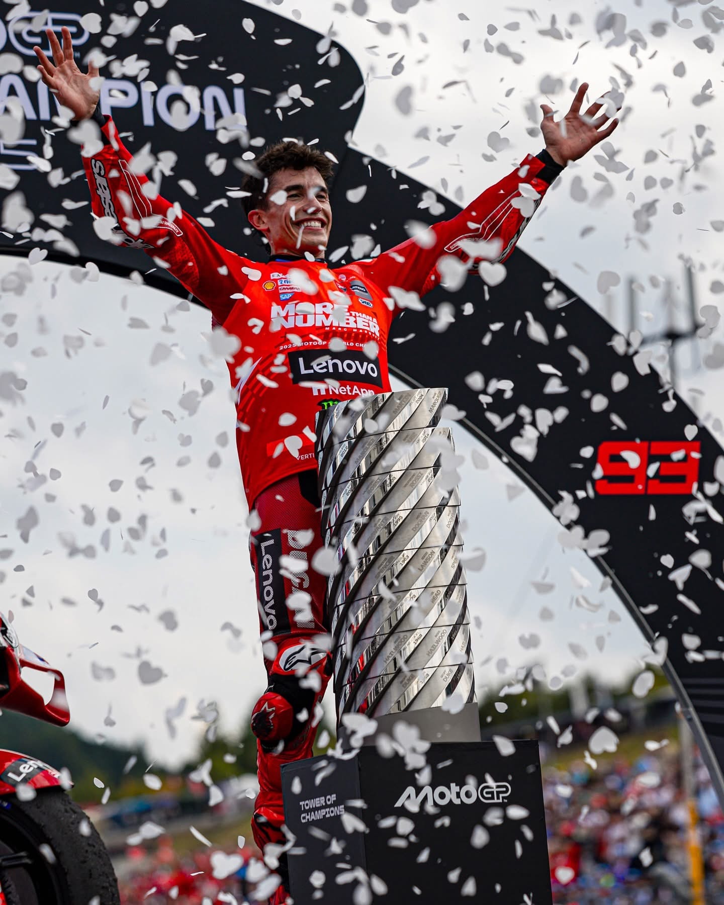Marc Márquez đã giúp Ducati đoạt danh hiệu MotoGP thứ tư liên tiếp - Ảnh: Ducati