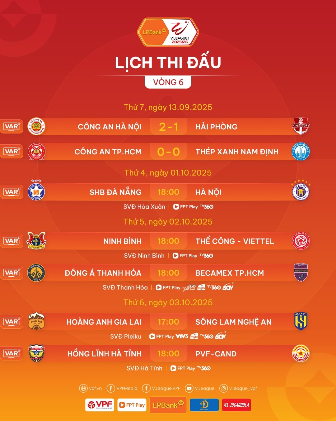KetquaLTD vong 6 V.League