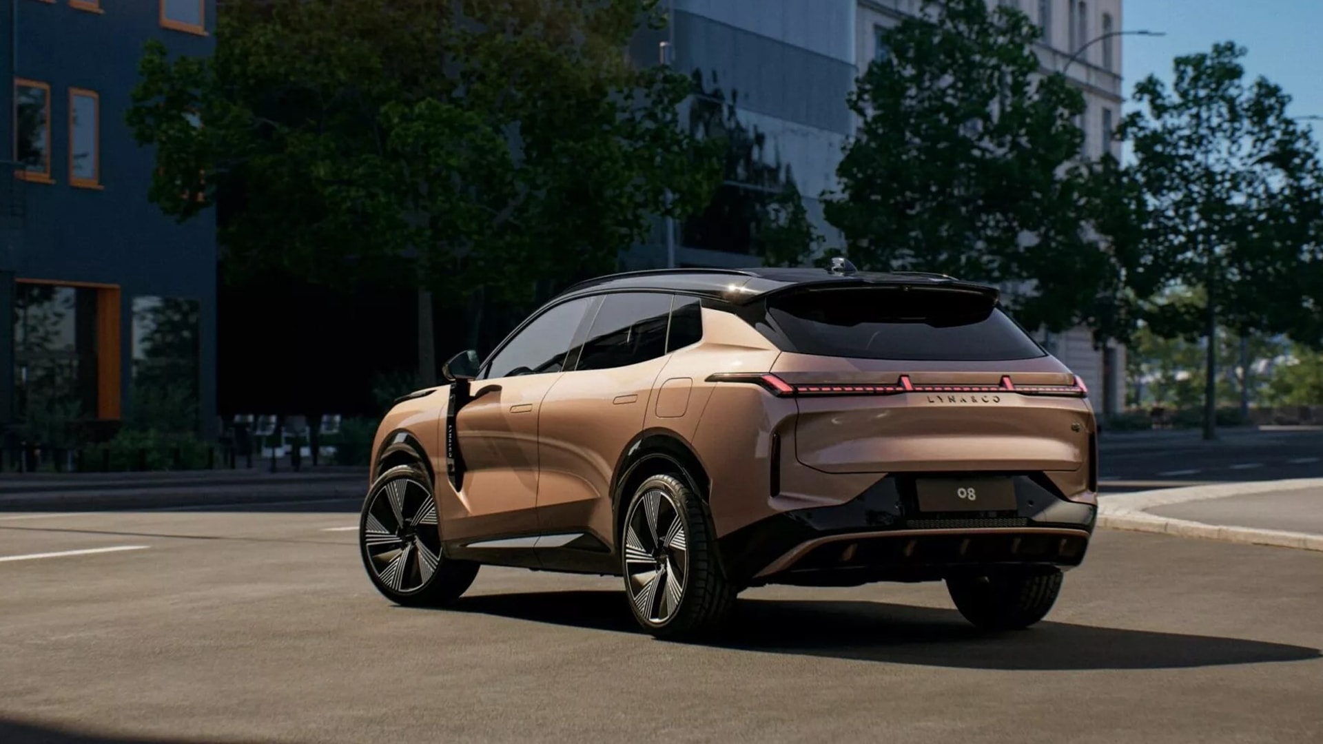 Hệ thống đèn chiếu sáng LED thiết kế ngang thân xe - Ảnh: Lynk & Co