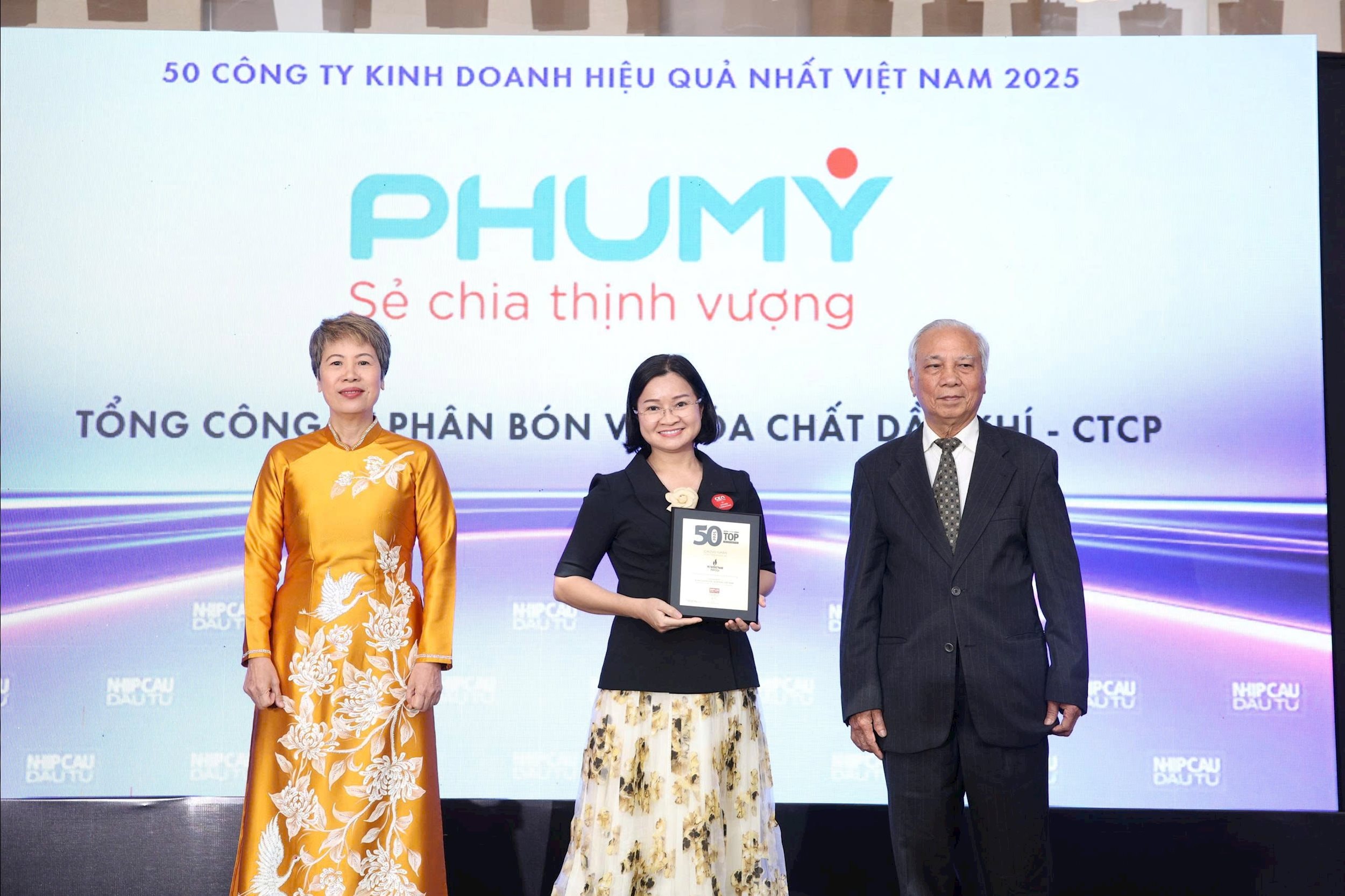 Phú Mỹ nhận Danh hiệu Top 50 Công ty kinh doanh hiệu quả nhất
