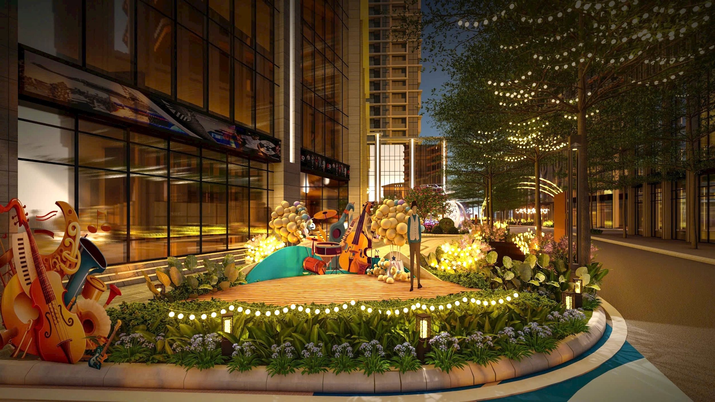 01 Sân khấu âm nhạc ngoài trời tại phân khu Capital State của Capital Square