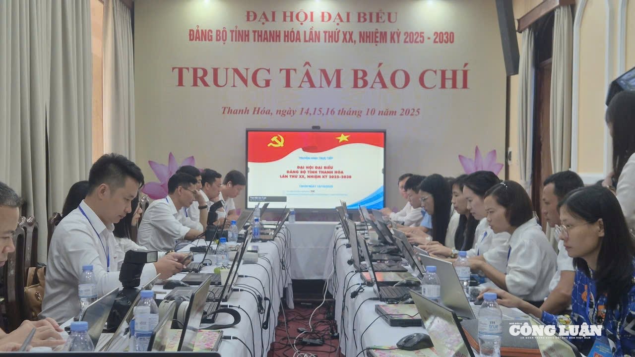Trung tâm báo chí được bố trí chuyên nghiệp, hiện đại
