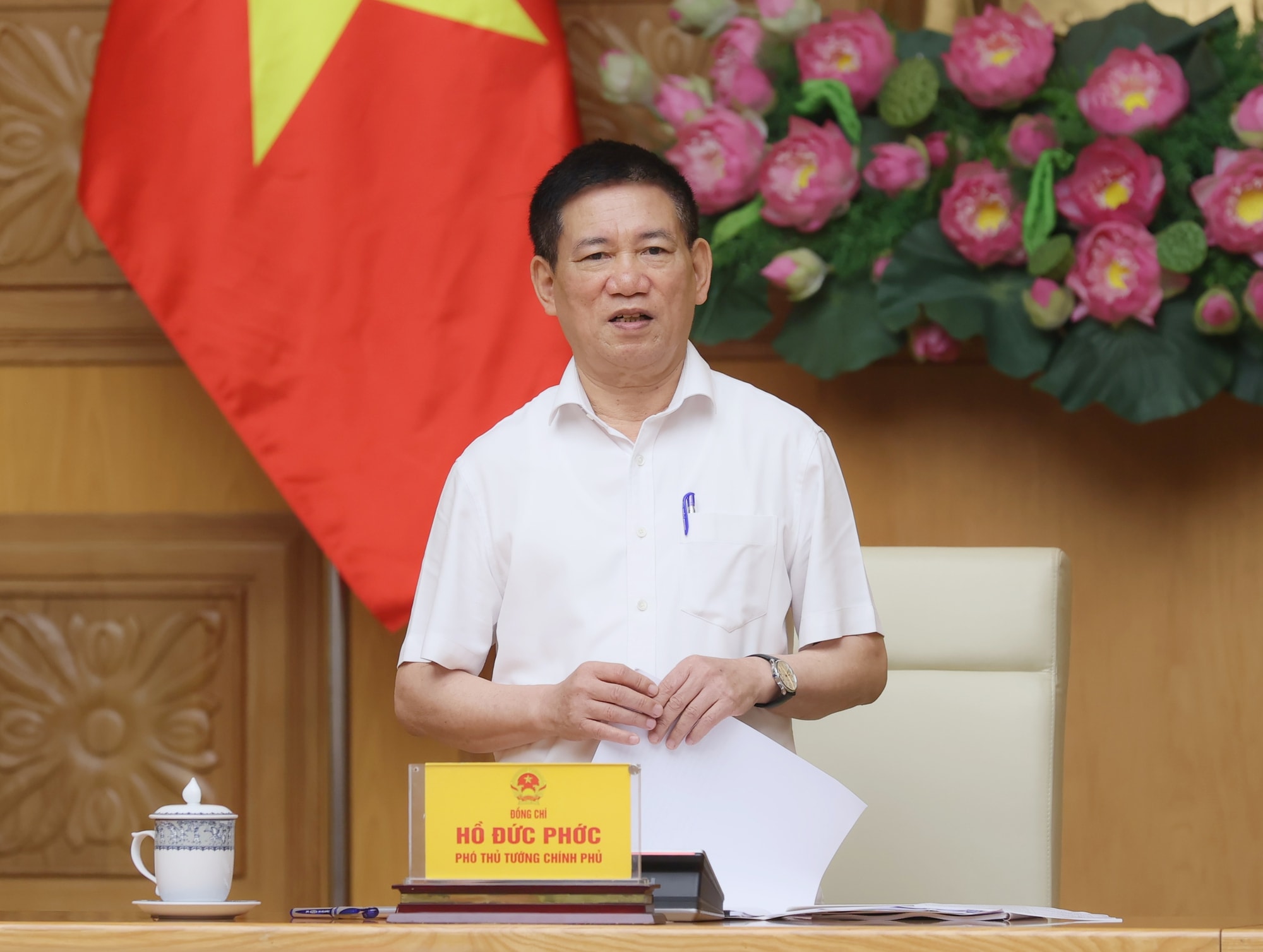 Phó Thủ tướng Hồ Đức Phớc chủ trì cuộc họp Ban Chỉ đạo phòng chống rửa tiền- Ảnh 1.