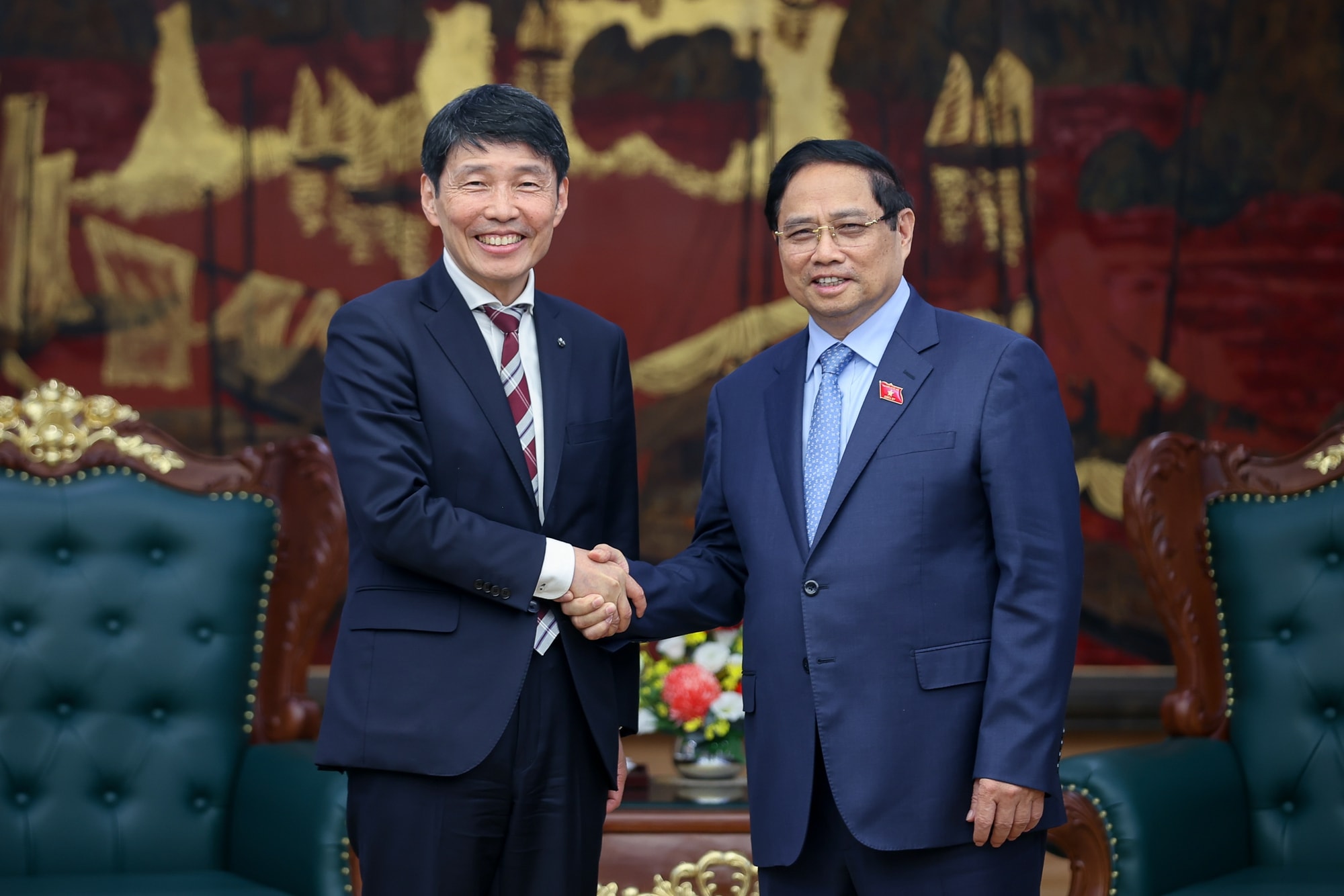 Thủ tướng Phạm Minh Chính tiếp Thống đốc tỉnh Gunma (Nhật Bản)- Ảnh 1. Thủ tướng Phạm Minh Chính tiếp Thống đốc tỉnh Gunma (Nhật Bản)- Ảnh 1.