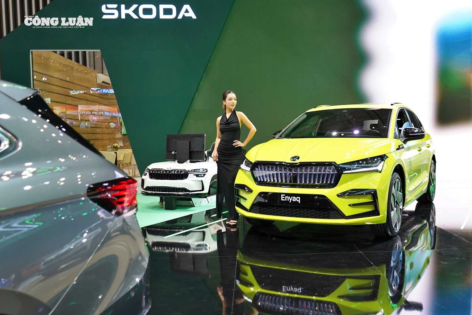 Mẫu xe Skoda Enyaq từng được giới thiệu tại triển lãm Vietnam Motor Show 2024.
