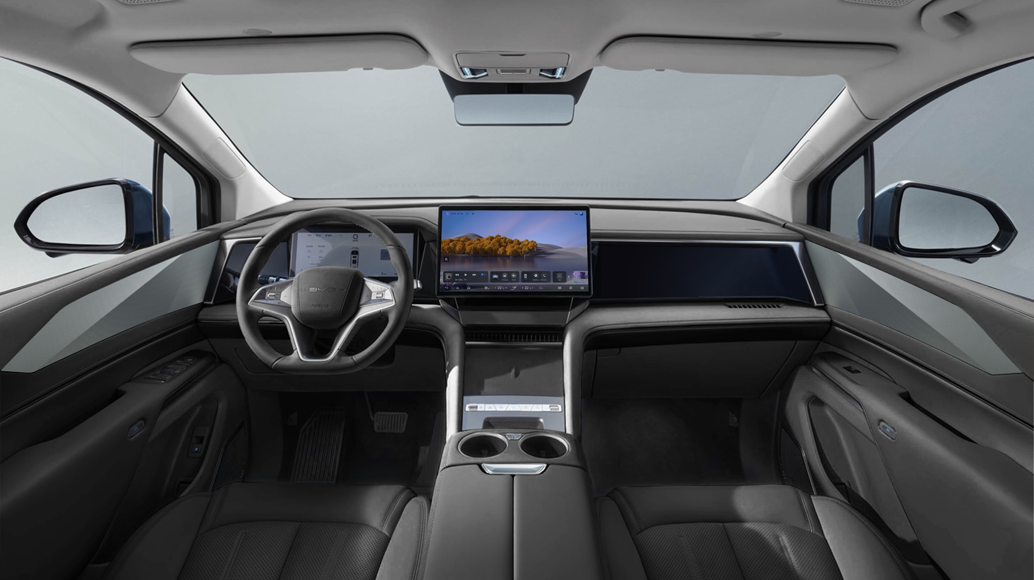 Khu vực khoang lái BYD M9 - Ảnh: BYD