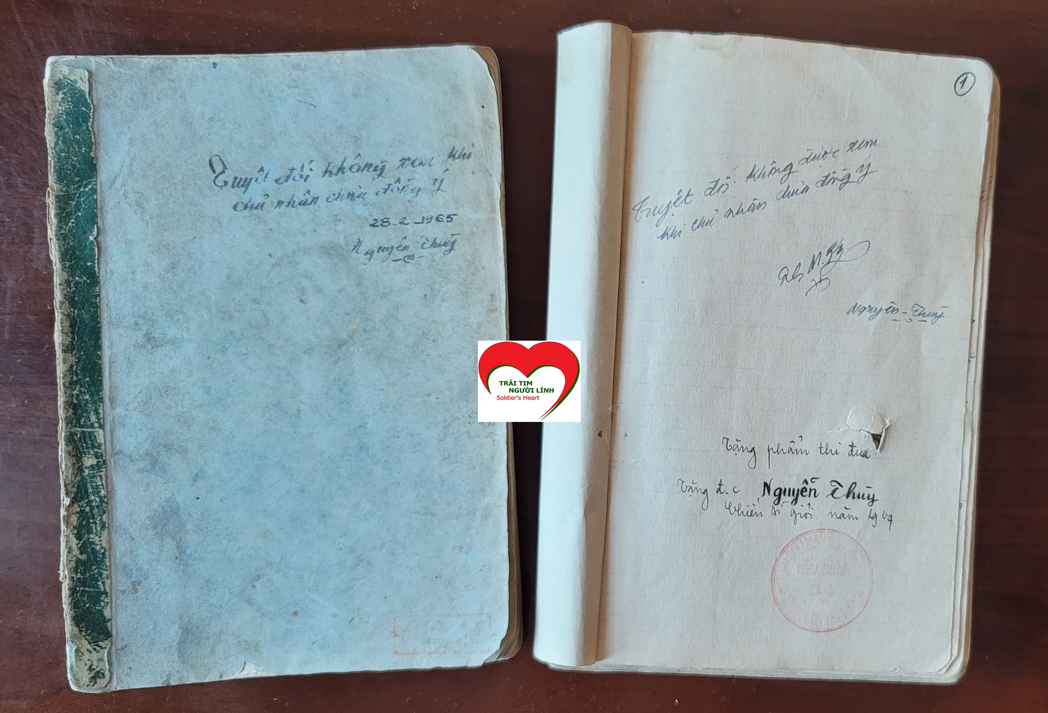 Kỷ vật 2 cuốn sổ tay Nhật ký của Nguyễn Thùy