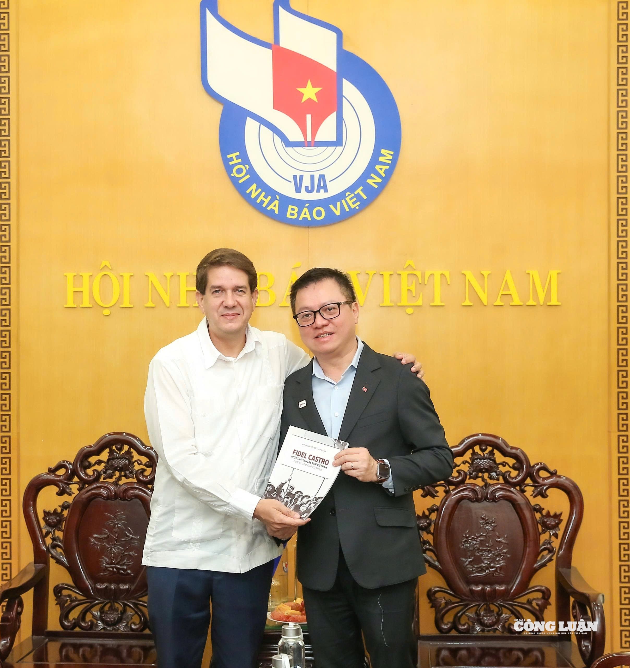 Hình ảnh: Đoàn đại biểu Thông tấn xã Prensa Latina thăm Hội Nhà báo Việt Nam nhân kỷ niệm 65 năm quan hệ ngoại giao Việt Nam – Cuba số 7
