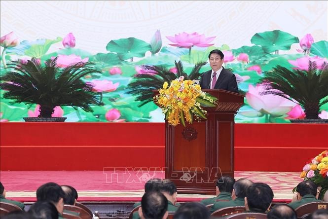 Triển khai cụ thể các giải pháp xây dựng nền quốc phòng toàn dân vững mạnh, hiện đại - ảnh 2 Hình ảnh: Triển khai cụ thể các giải pháp xây dựng nền quốc phòng toàn dân vững mạnh, hiện đại số 2