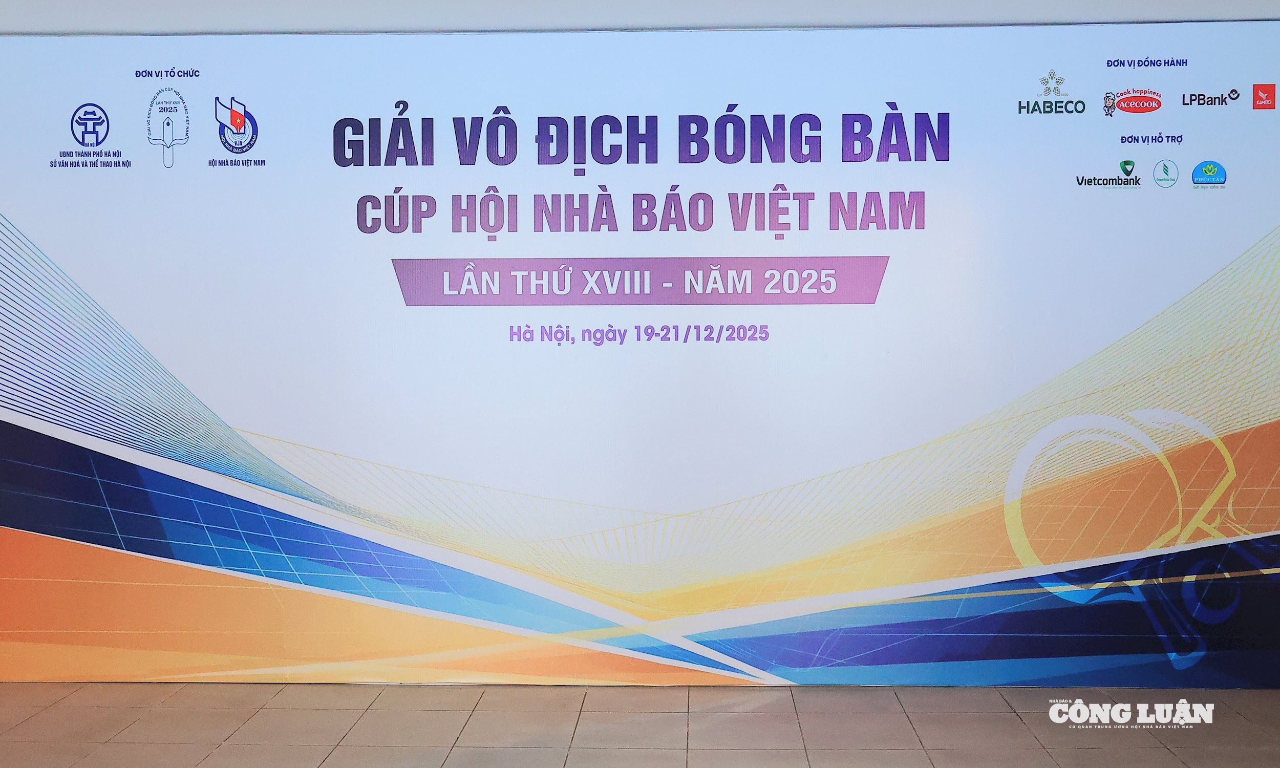 Giải Bóng bàn Cúp Hội Nhà báo Việt Nam 2025 đã sẵn sàng cho lễ khai mạc