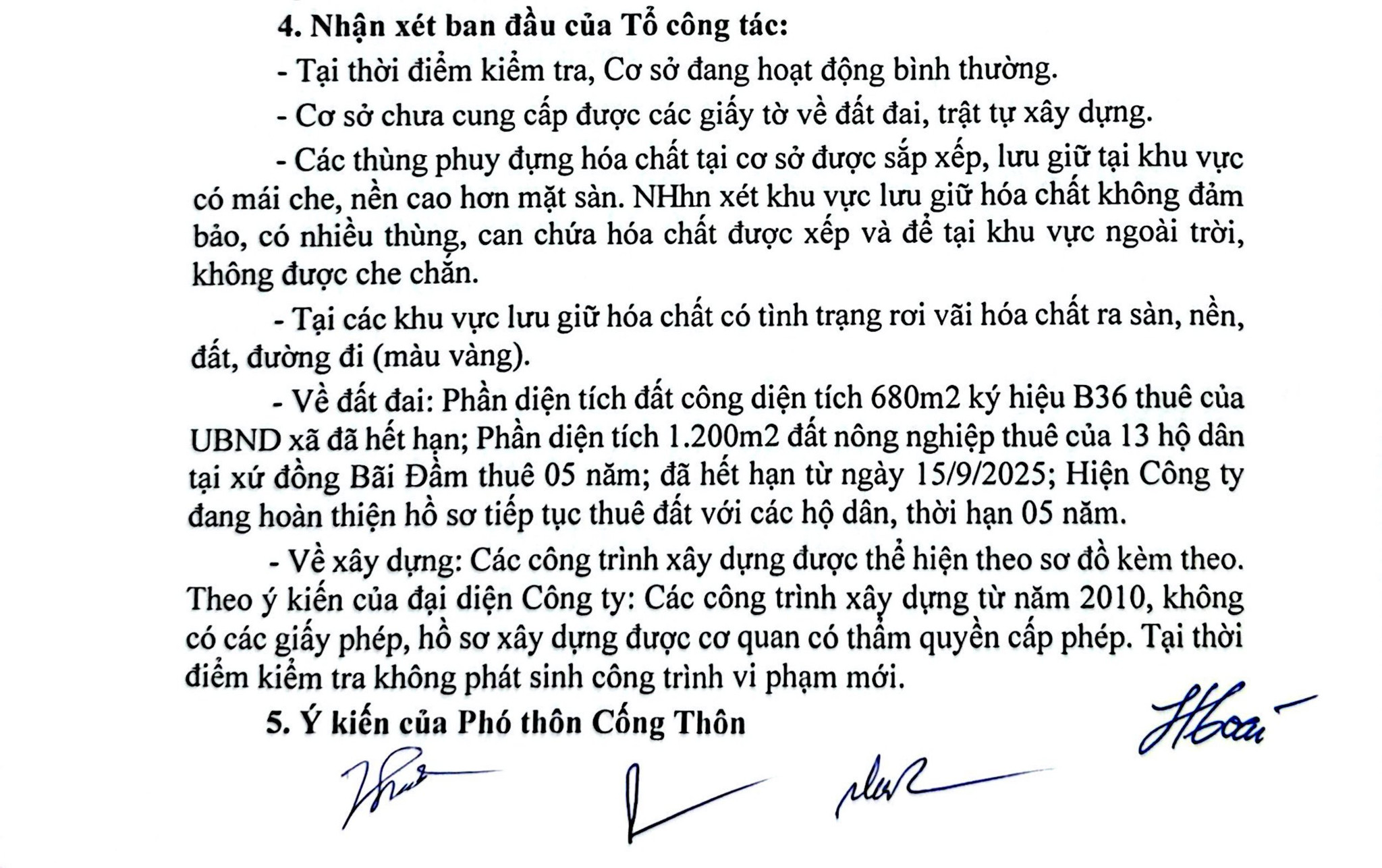 Biên bản kiểm tra ngày 2492025 của UBND xã Phù Đổng đối với Công ty Khánh Duy