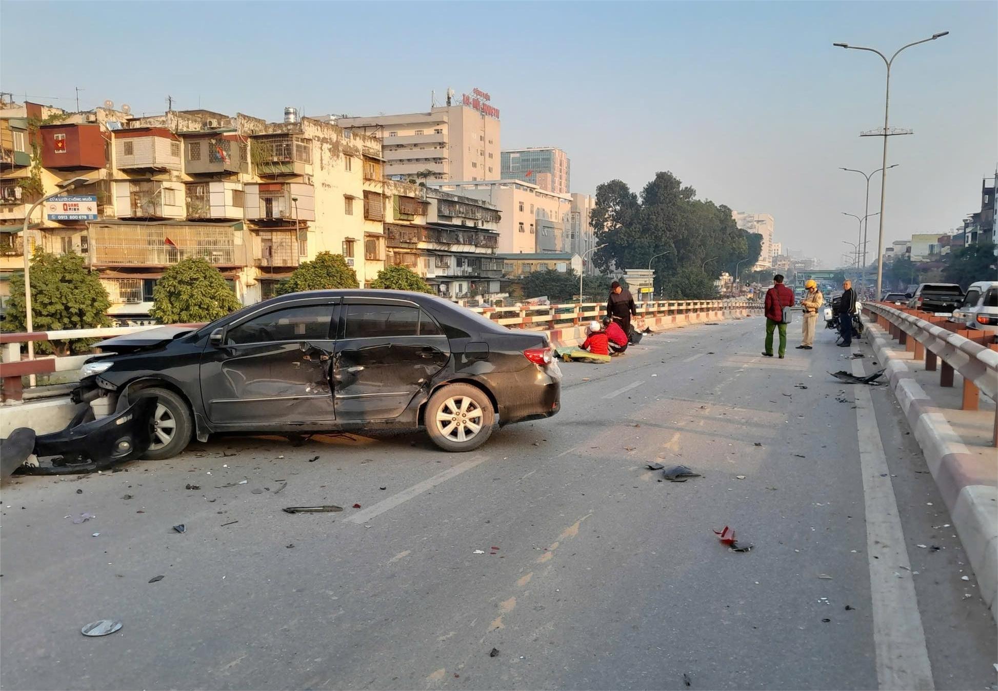 Hiện trường vụ tai nạn. Ảnh CTV.