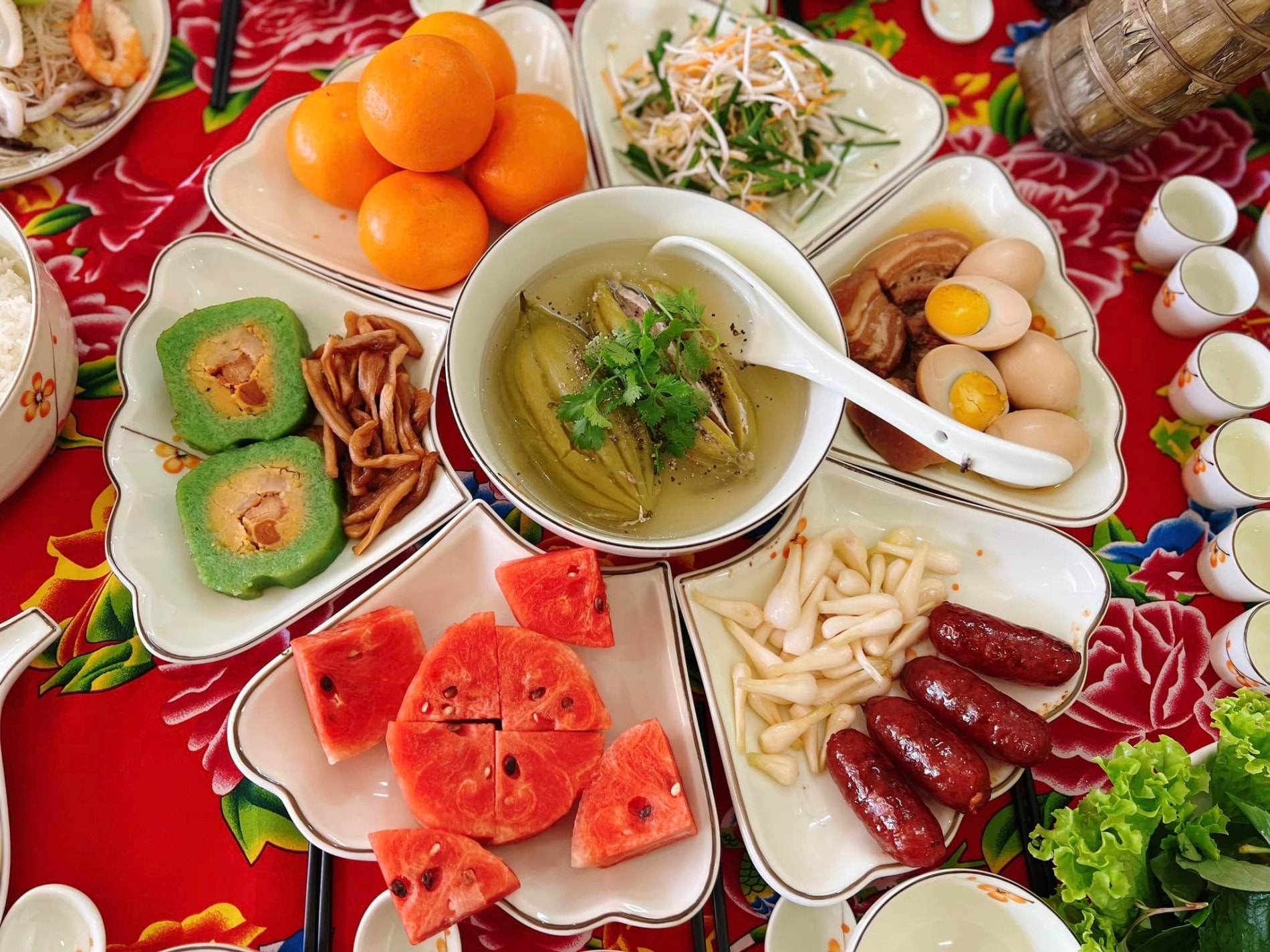 Una tradizionale festa del Tet (Capodanno lunare) nel Vietnam meridionale. Foto di Huynh Hong Dao.