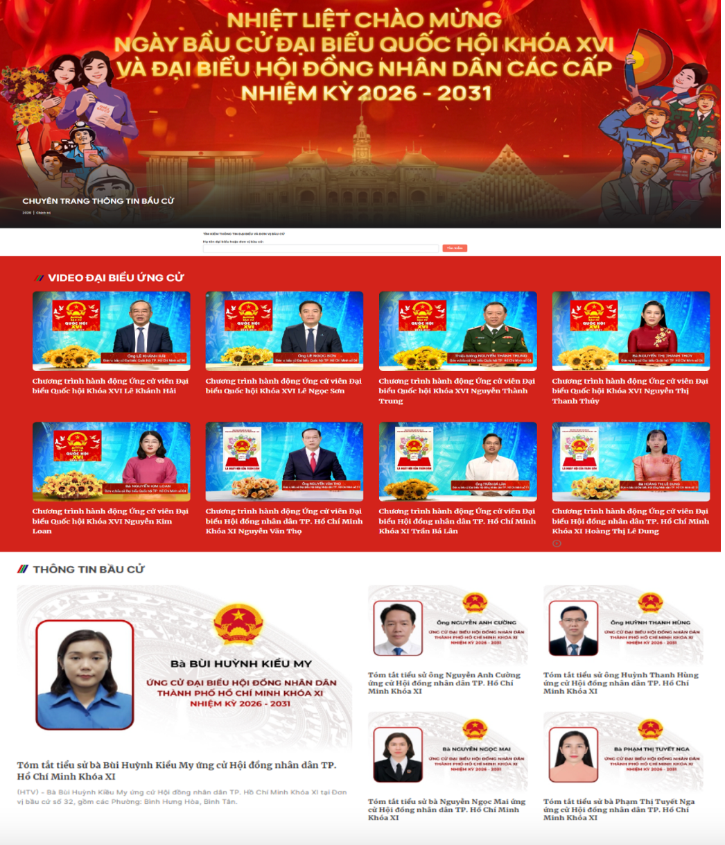 Hình ảnh: HTV cho ra mắt chuyên trang bầu cử và thực hiện cầu truyền hình 'Ngày hội non sông' số 1