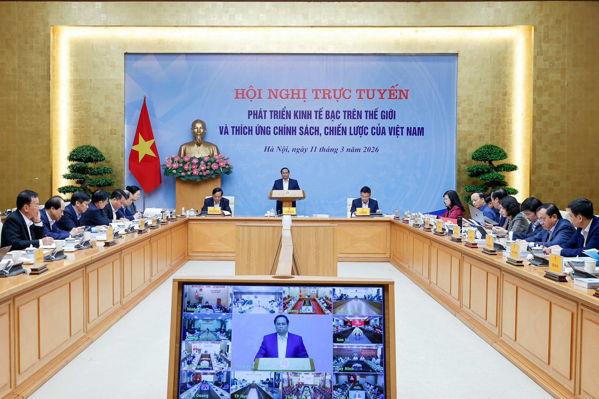 Hình ảnh: Thủ tướng Phạm Minh Chính chủ trì Hội nghị về phát triển 'kinh tế bạc' số 2