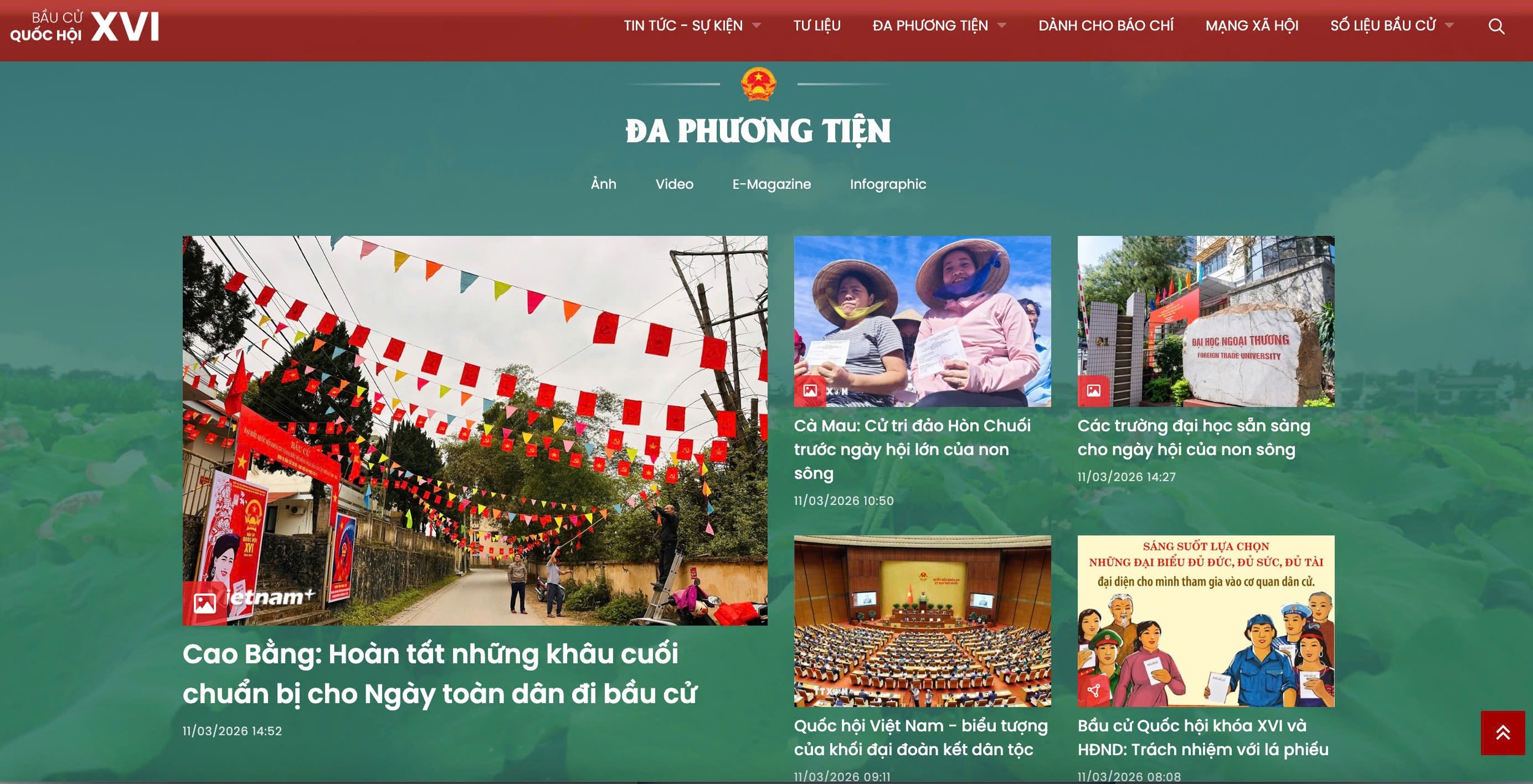 Hình ảnh: Chuyên trang bầu cử của TTXVN: Hệ sinh thái thông tin dữ liệu hiện đại về đời sống nghị trường số 2