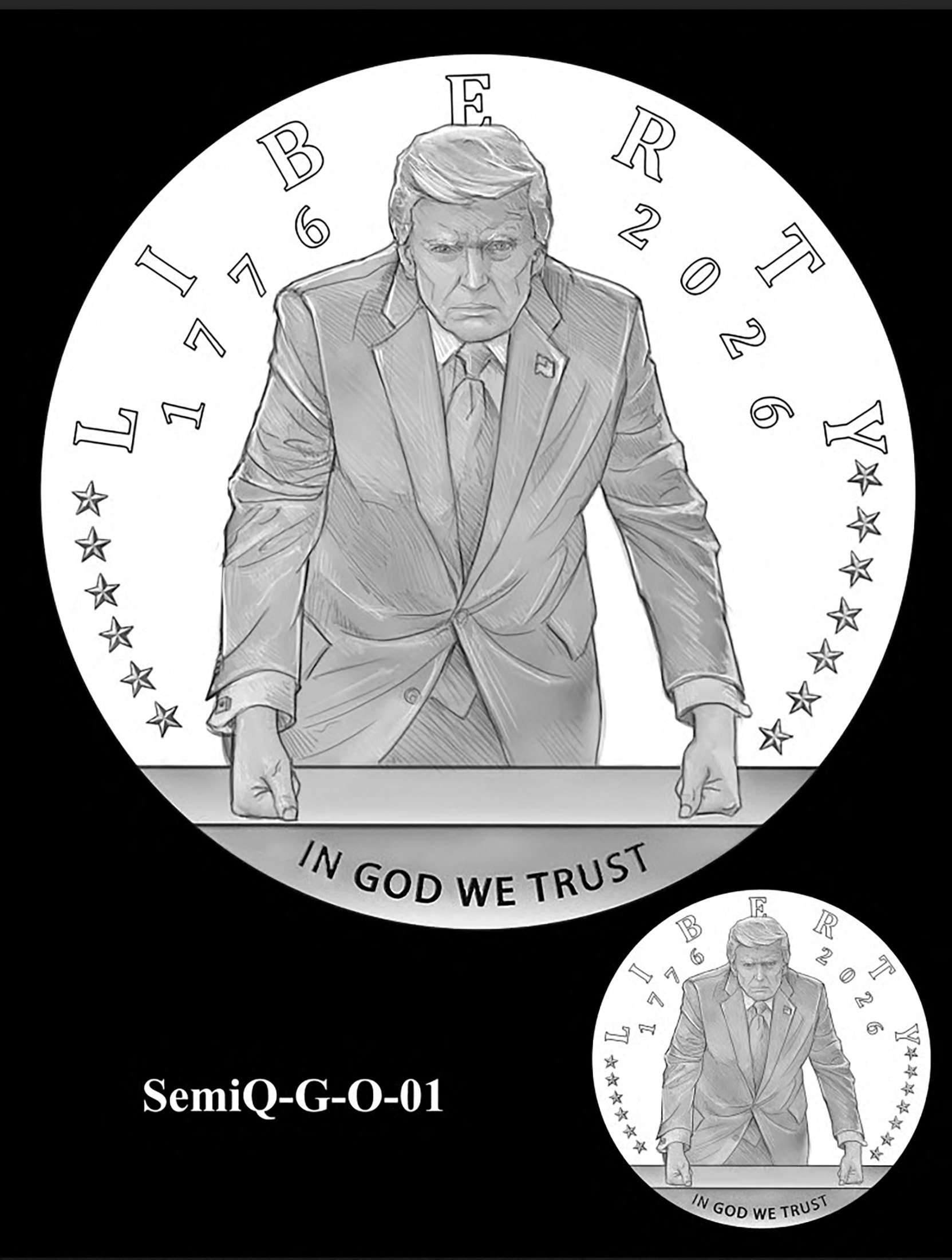 Ontwerp van de Trump-munt