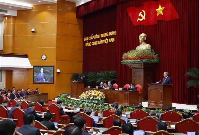 Khai mạc trọng thể Hội nghị lần thứ 2 Ban Chấp hành Trung ương Đảng khóa XIV - ảnh 3 Hình ảnh: Khai mạc trọng thể Hội nghị lần thứ 2 Ban Chấp hành Trung ương Đảng khóa XIV số 3
