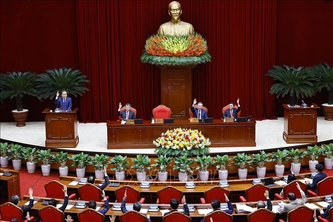 Bế mạc Hội nghị Trung ương 2 khóa XIV, thống nhất cao nhiều vấn đề lớn - ảnh 5 Hình ảnh: Bế mạc Hội nghị Trung ương 2 khóa XIV, thống nhất cao nhiều vấn đề lớn số 5