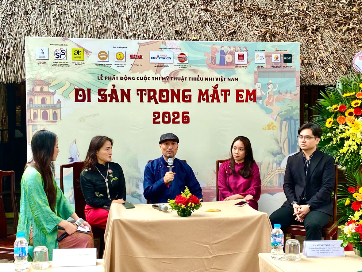 Phát động Cuộc thi mỹ thuật Thiếu nhi Việt Nam 'Di sản trong mắt em' năm 2026