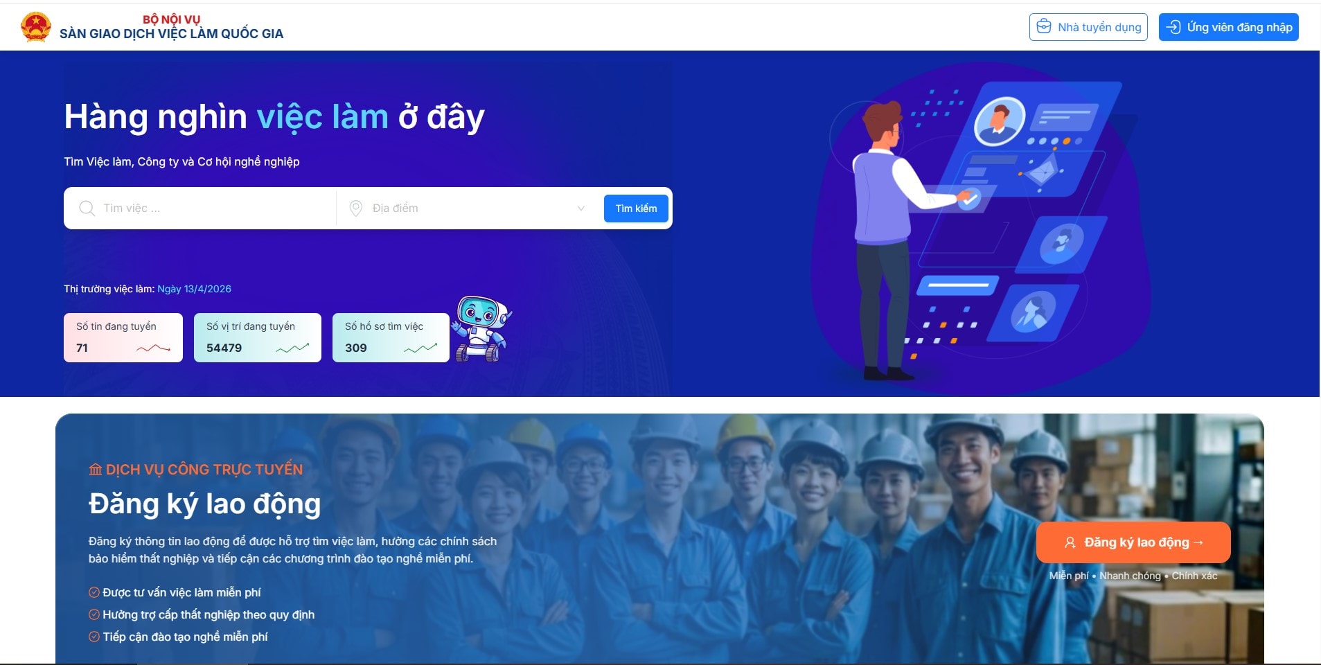Hình ảnh: Ra mắt sàn giao dịch việc làm quốc gia: Bước tiến số hóa thị trường lao động số 1