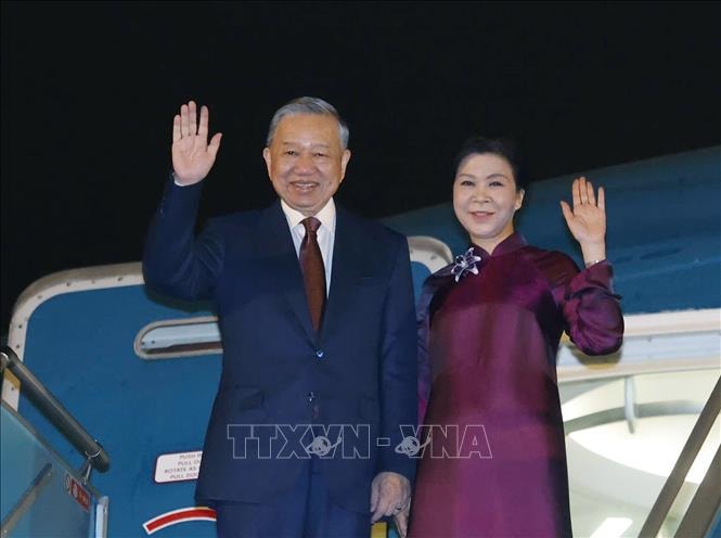 Hình ảnh: Tổng Bí thư, Chủ tịch nước Tô Lâm và Phu nhân lên đường thăm cấp Nhà nước đến Trung Quốc số 1
