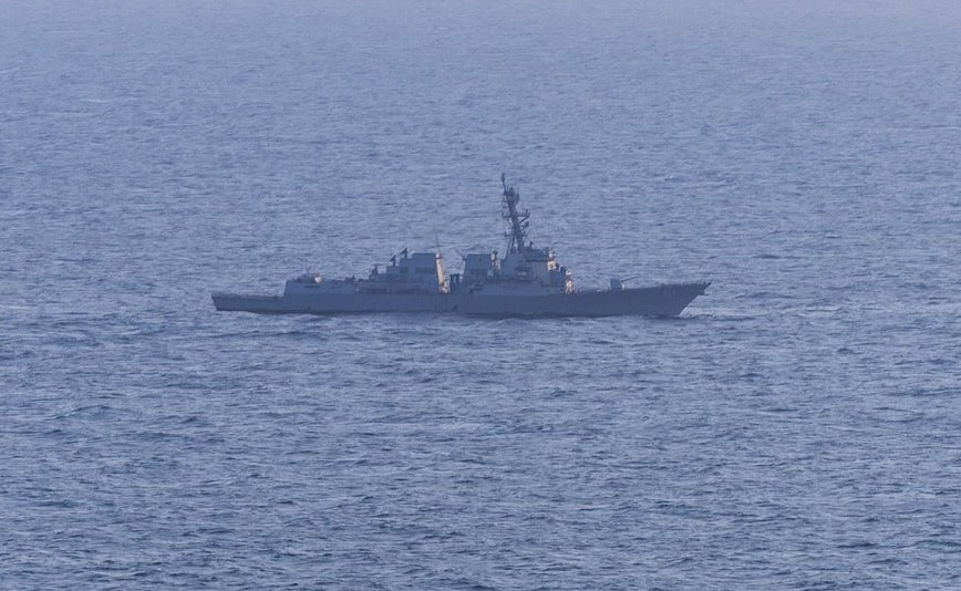 Tàu khu trục tên lửa dẫn đường USS Spruance (DDG 111) của Mỹ đang hoạt động ở vùng biển gần Iran. Ảnh: CENTCOM
