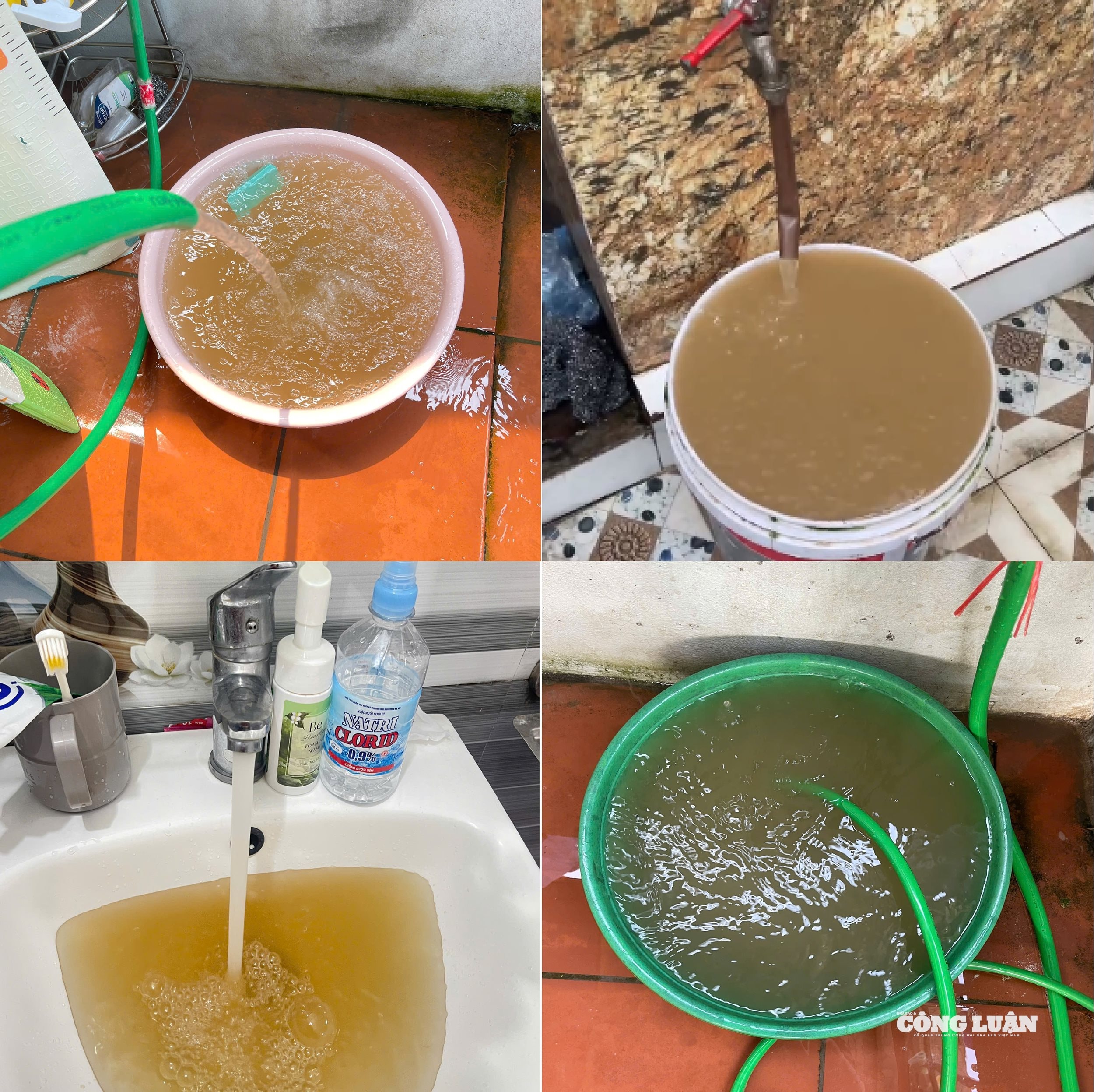 Hà Nội: Người dân bức xúc vì nước sạch vàng đục như nước sông