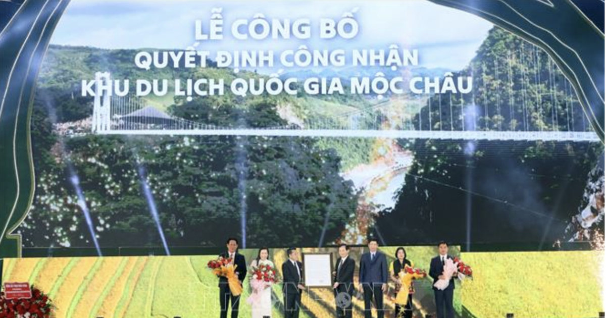 Công bố quyết định công nhận Khu du lịch quốc gia Mộc Châu
