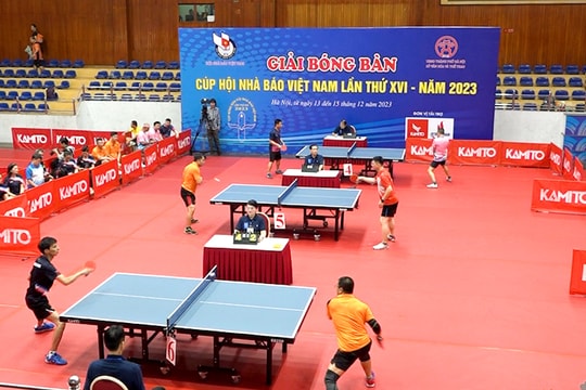 Giải Bóng bàn Cúp Hội Nhà báo Việt Nam lần thứ XVI- 2023: Sân chơi hữu ích, khích lệ tinh thần người làm báo