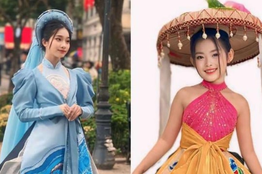 Nguyễn Trần Bảo Linh và Nguyễn Phương Thảo diện quốc phục “Họa Sắc” đi thi quốc tế