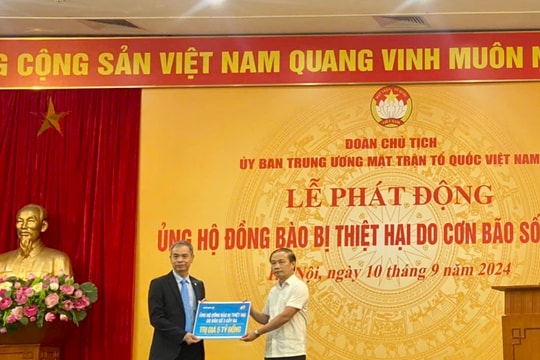 Tập đoàn Bảo Việt ủng hộ 5 tỷ đồng gửi đến đồng bào bị thiệt hại do bão số 3 gây ra