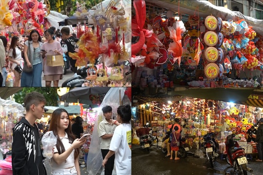 Phố Hàng Mã kém sôi động dịp Trung thu do ảnh hưởng của bão lũ