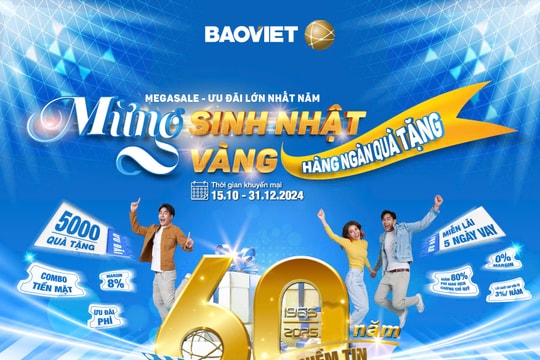 Bảo Việt dành 22 tỷ đồng tri ân khách hàng nhân dịp 60 năm thành lập
