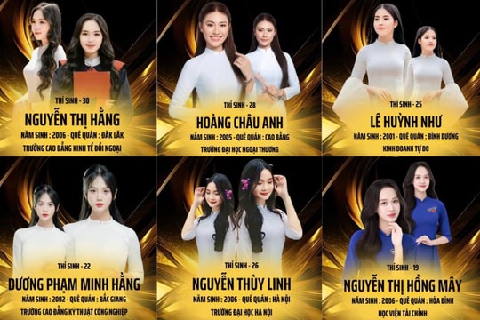 Dàn thí sinh nổi trội tại cuộc thi “Hoa hậu Di sản Áo dài Việt Nam” mùa đầu tiên