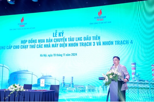 PV GAS và PV Power ký hợp đồng mua bán chuyến tàu LNG đầu tiên cung cấp cho chạy thử các nhà máy điện Nhơn Trạch 3 và Nhơn Trạch 4