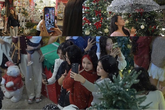 Các bạn trẻ rộn ràng check-in Giáng sinh sớm