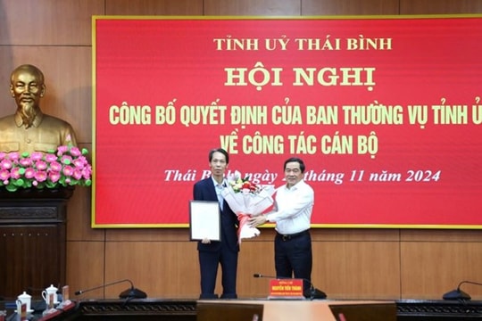 Thái Bình và Hà Nam có tân Phó Trưởng Ban Tổ chức Tỉnh ủy