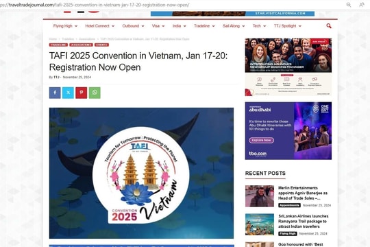 Liên đoàn Đại lý Du lịch Ấn Độ chọn Ninh Bình làm địa điểm tổ chức Hội nghị thường niên 