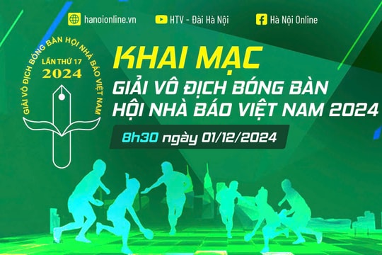 Hôm nay (1/12) Giải Vô địch Bóng bàn Hội Nhà báo Việt Nam lần thứ 17 - Tranh cúp Sao Vàng 2024 sẽ chính thức khai mạc