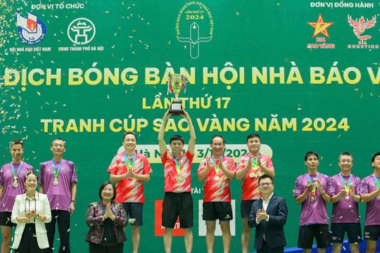 Giải vô địch Bóng bàn Hội Nhà báo Việt Nam lần thứ 17 khép lại với nhiều cảm xúc khó quên