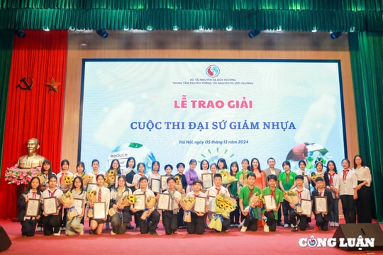 Cuộc thi “Đại sứ Giảm nhựa”: Trao 20 giải thưởng cho các em học sinh từ 12-15 tuổi